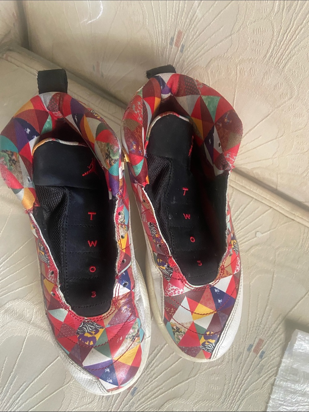 Multicolor Geometric Slip-On Women’s Sneakers